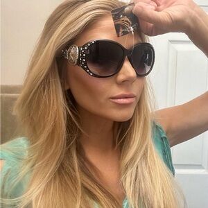 Montana West Sunglasses with Silver Accents and Rhinestones